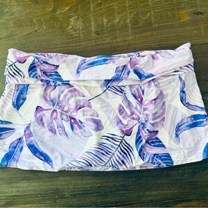 Swim Systems Purple and White Tropical swim skirt